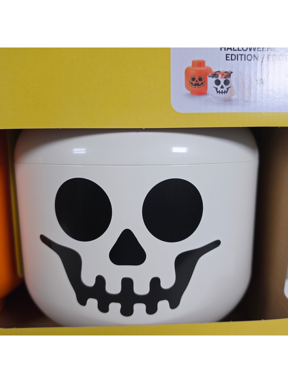 LEGO Halloween Storage Heads Large Pumpkin Skeleton 2 Pc NIB 2020 - Picture 6 of 15